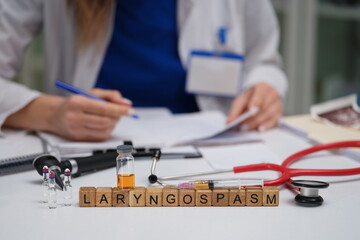 A dedicated doctor studies laryngospasm complexities, reflecting on treatment methods and patient care