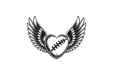 Flying Football with Wings vector