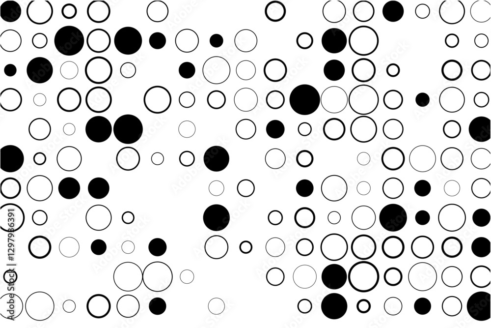 Aufkleber Abstract grid with random gaps and black fills