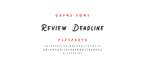 Lettering font isolated on white background. Texture alphabet in street art and graffiti style. Grunge and dirty effect.  Vector brush letters.