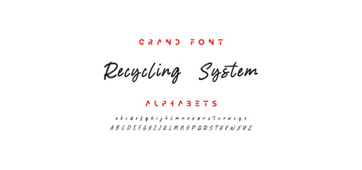 Lettering font isolated on white background. Texture alphabet in street art and graffiti style. Grunge and dirty effect.  Vector brush letters.