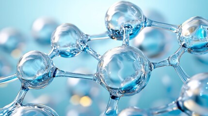 Molecular Structure with Transparent Spheres and Connecting Bonds