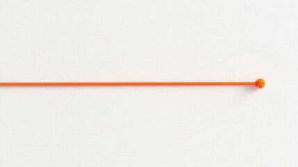 Single orange line on white background