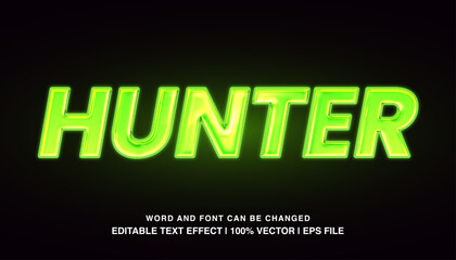 editable text effect glossy hunter green