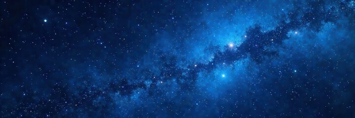 Fototapeta premium Dark blue universe background with twinkling stars, universe, background, galaxy