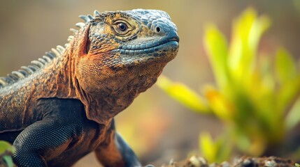 Fototapeta premium Discovering the Galapagos Islands, home to unique wildlife and volcanic landscapes