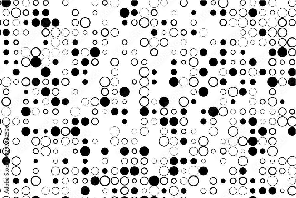 Fototapete minimalist design of circle grid with gaps and fills