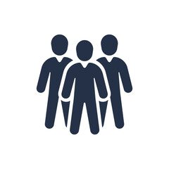 People icon. Solid glyph series icon