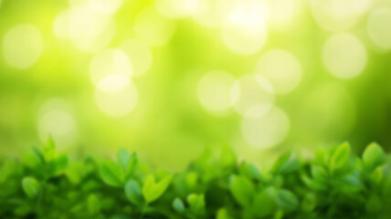 Obraz premium Blurred green leaf gradient nature background. AI Generated Images