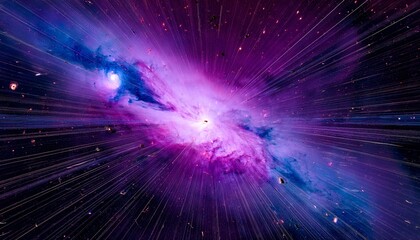 Obraz premium 초신성 충격파와 성간 구름의 폭발