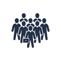 Teamwork icon. Solid glyph series icon