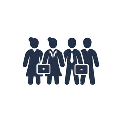 Teamwork icon. Solid glyph series icon