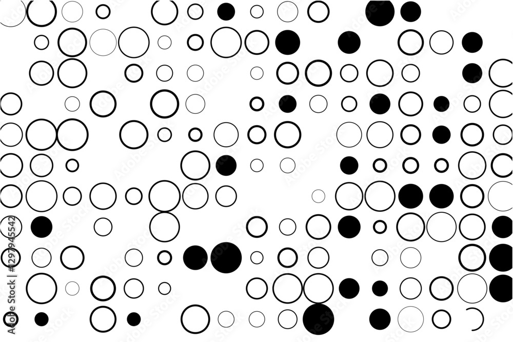 Fototapete abstract grid with random gaps and black fills