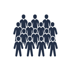 People icon. Solid glyph series icon