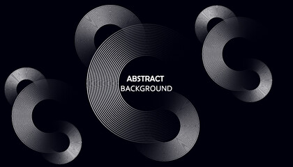 Interconnected Circular Abstract Design with Futuristic Teal and Gradient Patterns: A Modern, Stylish, and Aesthetic Concept for Corporate Innovation, Business Technology, Digital Marketing, and Pro