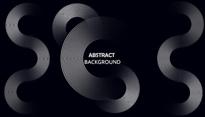 Interconnected Circular Abstract Design with Futuristic Teal and Gradient Patterns: A Modern, Stylish, and Aesthetic Concept for Corporate Innovation, Business Technology, Digital Marketing, and Pro