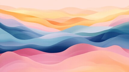 Fototapeta premium Breathtaking Sunset Over Colorful Mountains