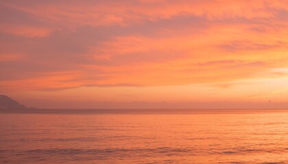 Fototapeta premium 바다에서 보는 저녁 노을