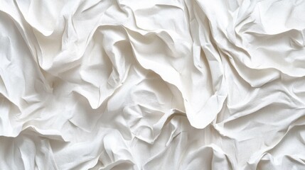 Obraz premium Blank white crumpled and creased paper poster texture background