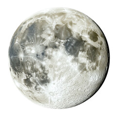 Full moon isolated on a transparent background