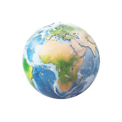 Fototapeta premium 3D Realistic Earth Day. Holiday illustration of a globe on a transparent background