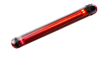 Red Illuminated Tube: A sleek, red illuminated tube, showcasing modern design. 