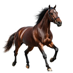 Obraz premium A beautiful horse running on a transparent background
