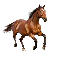 Obraz premium A beautiful horse running on a transparent background