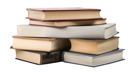 Stack of Books: A meticulously arranged stack of diverse books showcasing the beauty of reading and the world of knowledge.