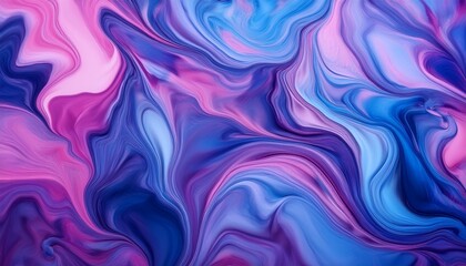 Obraz premium 형형색색의 물감이 자연스럽게 섞이며 마블링 효과를 형성하는 패턴