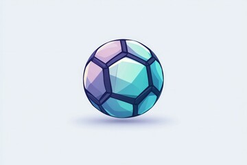Naklejka premium Soccer ball or football flat icon for sports apps and websites