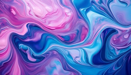 Obraz premium 형형색색의 물감이 자연스럽게 섞이며 마블링 효과를 형성하는 패턴