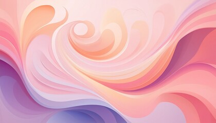 Obraz premium A dreamy pastel gradient with soft pink, blue, and peach tones smoothly blending together, creating a serene and ethereal atmosphere.