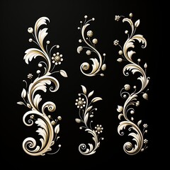 Elegant Vintage Baroque Wedding Swirl Decoration Design