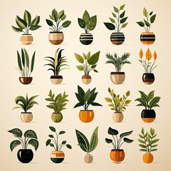 Aesthetic Indoor Plants Illustrated in Unique Styles