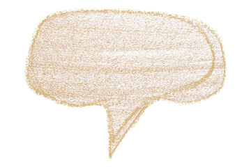 Separate light brown speech bubbles on transparent background.