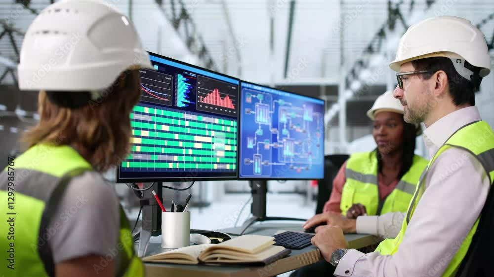 Poster Manufacturing Execution System At Modern Factory