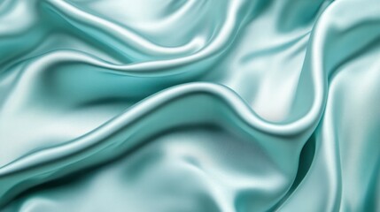 Obraz premium Blended cotton silk fabric wallpaper texture pattern background in light cyan tuquoise blue green color