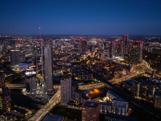 Sunrise Over Manchester Deansgate Square and Castlefield