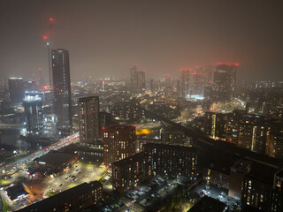 Sunrise Over Manchester Deansgate Square and Castlefield