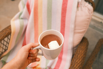 Hot Chocolate with Marshmallow in Mug