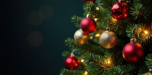 Ornate Christmas tree with lights and ornaments, Decoration, Christmas Tree, Colorful