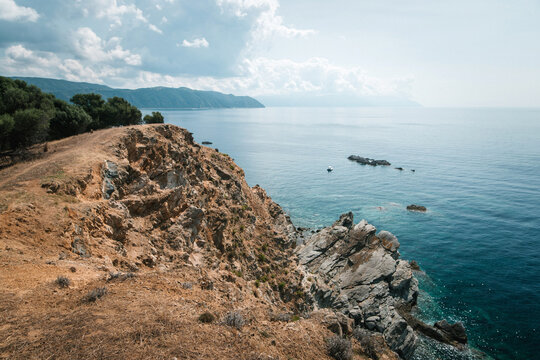 Scenic Coastal Cliffs Overlooking Calm Sea