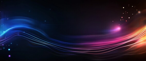 Obraz premium A stunning abstract backdrop featuring vibrant waves of color that evoke energy and creativity. Perfect for digital projects, presentations, or as a modern wallpaper alternative.