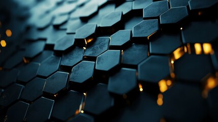 Obraz premium Abstract technology or medical background with hexagons shape pattern. Concepts and ideas for healthcare technology, innovation medicine, health, science and research