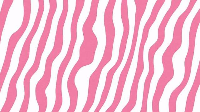 4K animated background with shaking cartoon-like pink and white zigzag lines