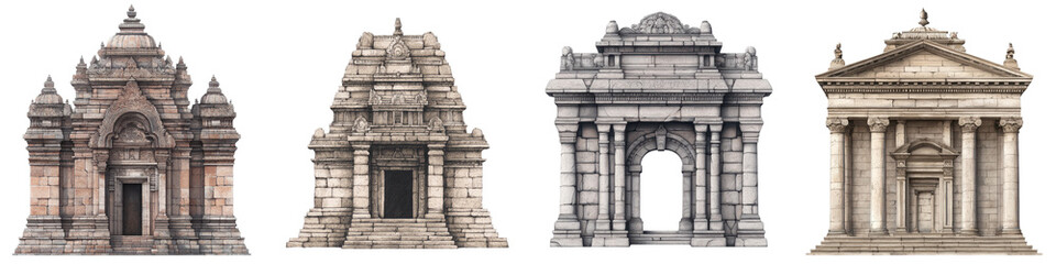 Obraz premium Intricate and Ornate Hindu Temples and Monuments Showcasing the Rich Architectural Heritage and Cultural Traditions of Ancient India Attracting Tourists and Spiritual Seekers Alike