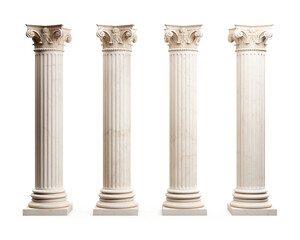 Classical Marble Columns on a transparent background