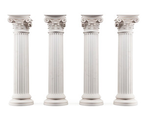 Classical Marble Columns on a transparent background