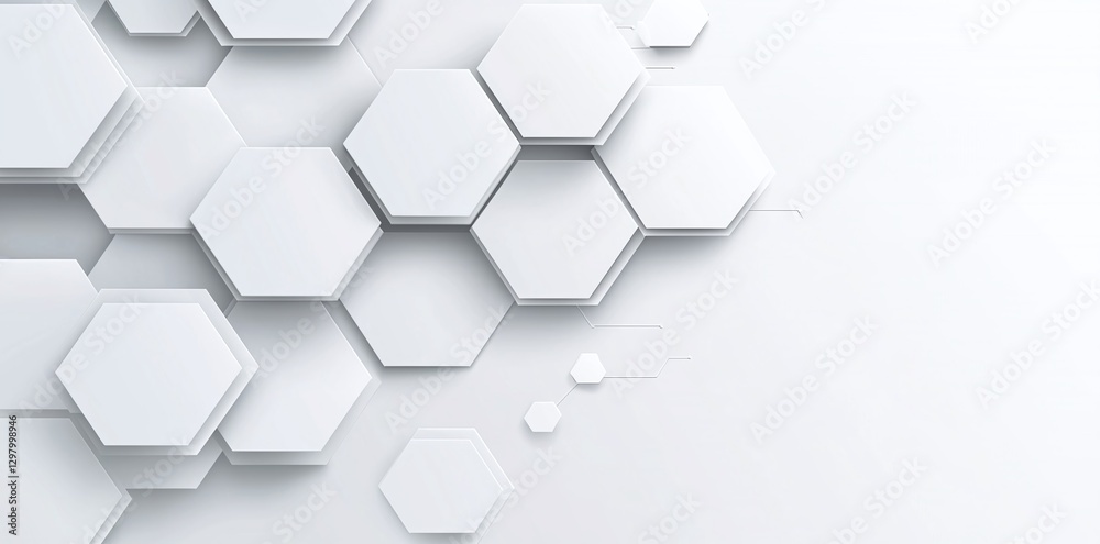 Poster abstract background featuring a clean, modern design with hexagonal shapes. ideal for technology and